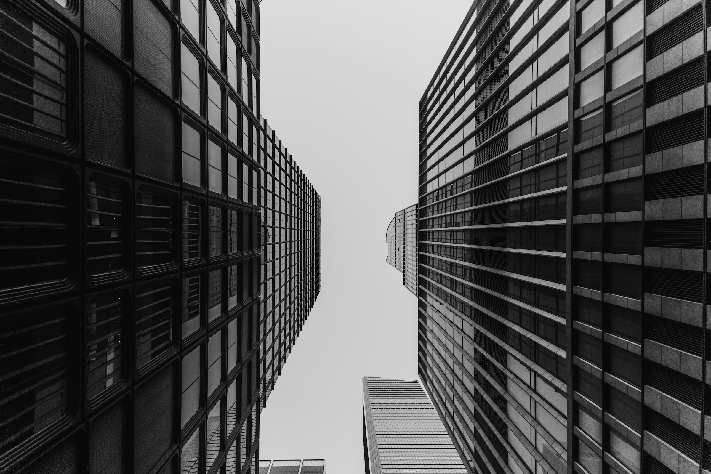 Geometric glass building facade